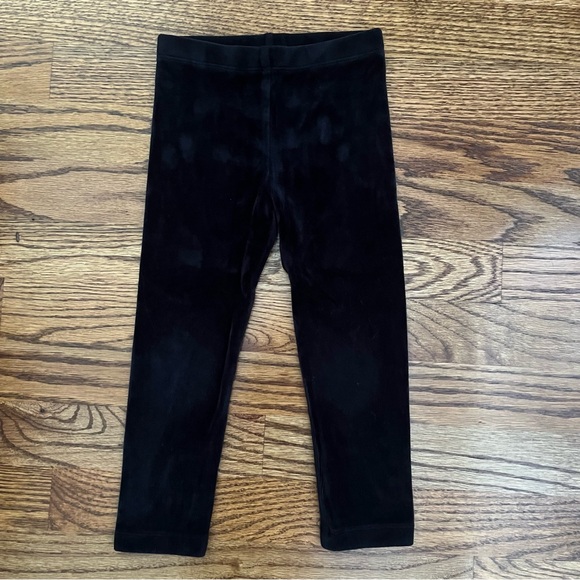 Tea Collection (4Y) Black Velour Leggings - Picture 2 of 5
